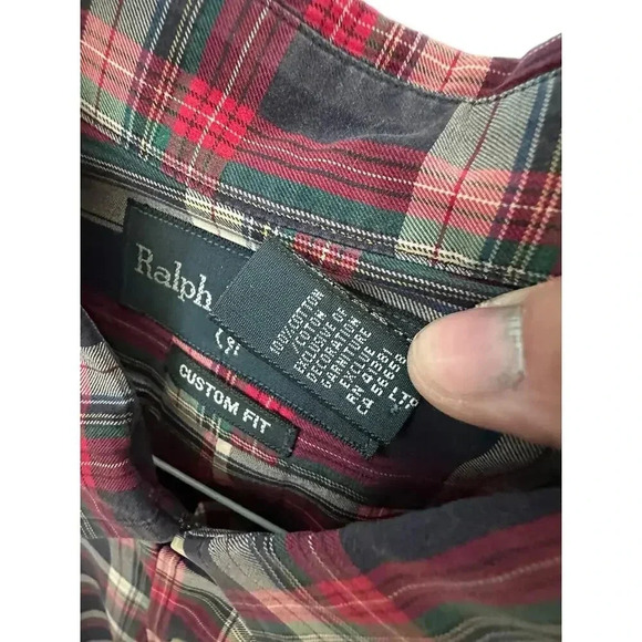 Ralph Lauren Long Sleeve Button-Down Plaid Custom Fit Shirt Size XXL - Picture 6 of 6